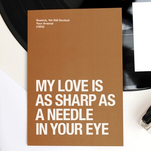 New Morrissey The Smiths themed 'Seasick, Yet Still Docked' Valentine's Day / Anniversary card image 3