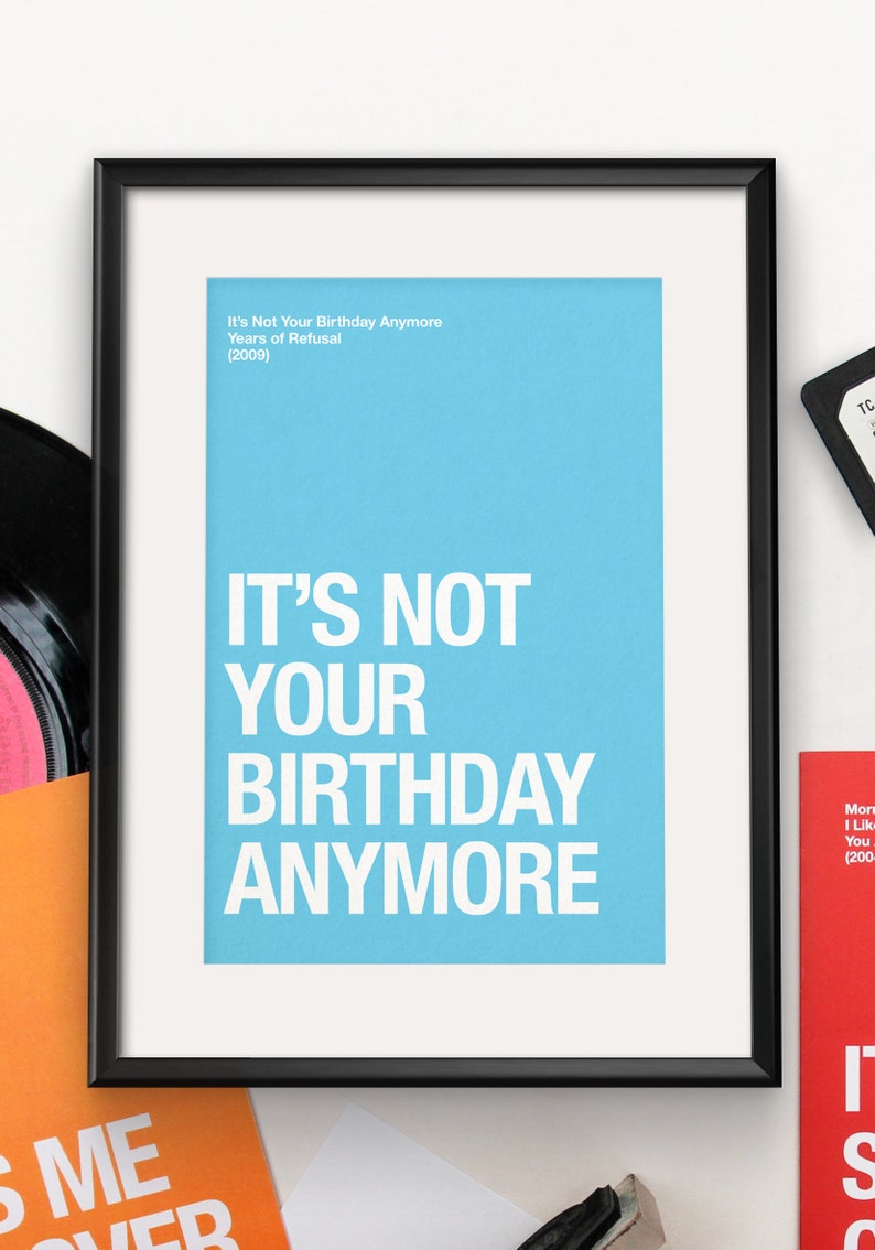 Morrissey themed 'It's Not Your Birthday Anymore' belated birthday card image 4