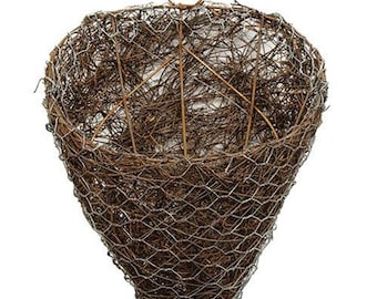 Angel Vine Chicken Wire Wall Basket Cone