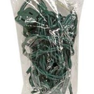May include: A package of green Christmas lights with a white plug.