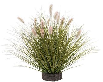 Onion Grass with Bunny Tails Faux Floral Filler