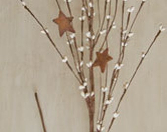 Six Ivory 24" Pip Berry Sprays with Rusty Stars (set of 6)