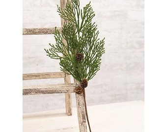 AXYLEX 16 Pcs Christmas Floral Picks and Sprays Pine Branches Decorations - Forsted Stems DIY Crafts Tree Berries Small Spot Evergreen Artificial