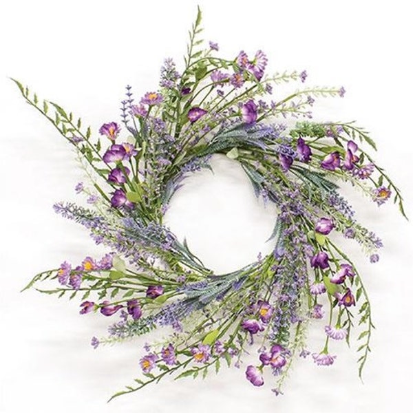 6.5"  Lavender Lilac Candle Ring