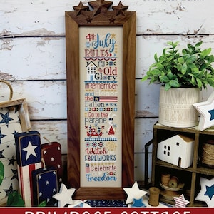 4th of July Rules Cross Stitch Booklet by Lindsey Weight of Primrose Cottage - PAPER Pattern PCS-130