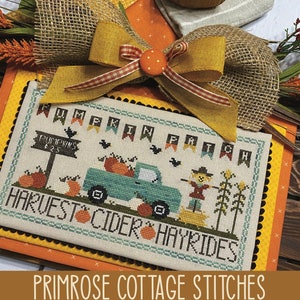 Pumpkin Patch Cross Stitch by Katie Rogers of Primrose Cottage Stitches  - PAPER Pattern PCS-022