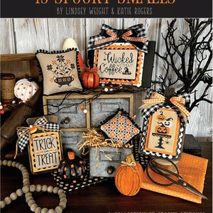 13 Spooky Smalls Cross Stitch Book By Lindsey Weight & Katie Rogers of Primrose Cottage - PAPER Pattern PCS089