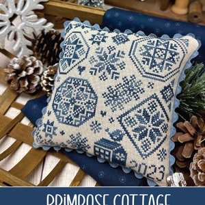 Winter Quaker Cross Stitch by Lindsey Weight of Primrose Cottage - PDF Pattern