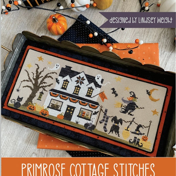 The Witch Next Door Cross Stitch by Lindsey Weight of Primrose Cottage Stitches - PDF Pattern