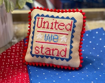 United We Stand Cross Stitch by Lindsey Weight of Primrose Cottage Stitches - Patriotic - PDF PATTERN