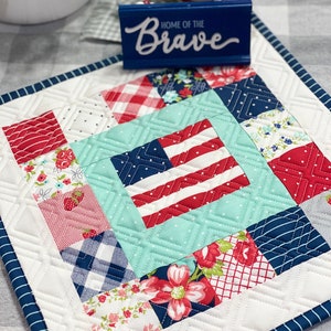 F is For Flag Mini Quilt - PDF Pattern (Alphabet Series)