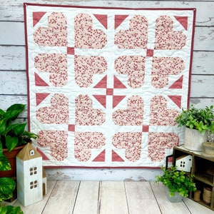 Farmhouse Flowers Using Pink Fabrics Quilt Kit  - purchase pattern separately QK - 049