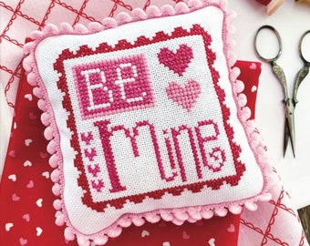 Be Mine Valentine Cross Stitch by Lindsey Weight of Primrose Cottage Stitches - PDF Pattern