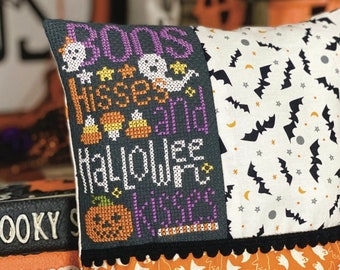 Halloween Kisses by Lindsey Weight of Primrose Cottage Stitches - PDF Pattern