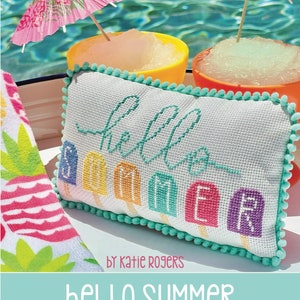 Hello Summer Cross Stitch by Katie Rogers of Primrose Cottage PAPER Pattern - PCS-054