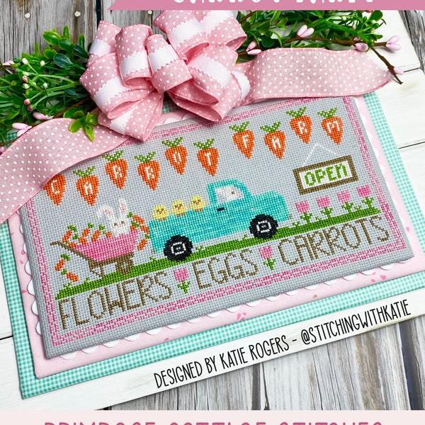 Punto de cruz de Zanahoria por Katie Rogers de Primrose Cottage Stitches - Patrón PDF