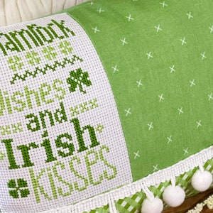 Irish Kisses Cross Stitch by Lindsey Weight of Primrose Cottage Stitches - PAPER Pattern PCS-009