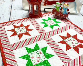 Christmas Stars Mini Quilt - PDF Pattern