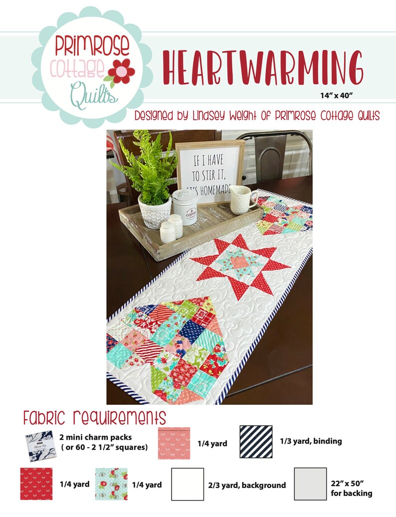 Heartwarming Table Runner - PDF Pattern - Etsy