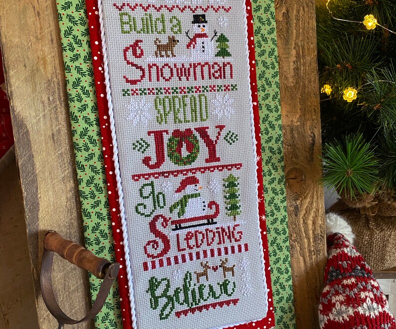 Christmas Rules Cross Stitch by Lindsey Weight of Primrose Etsy
