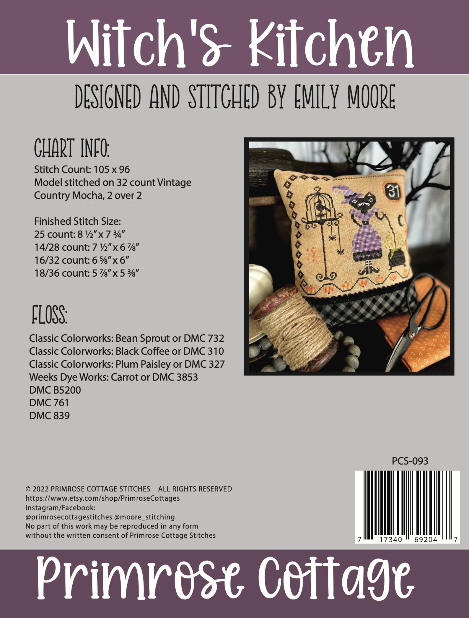 Witch's Kitchen Cross Stitch by Emily Moore of Primrose - Etsy