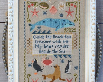 Beach Comber Cross Stitch by Lindy Stitches - PAPER PATTERN