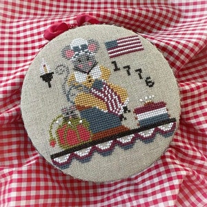 Patriotic Matilda Cross Stitch by Finally A Farmgirl - Paper Pattern