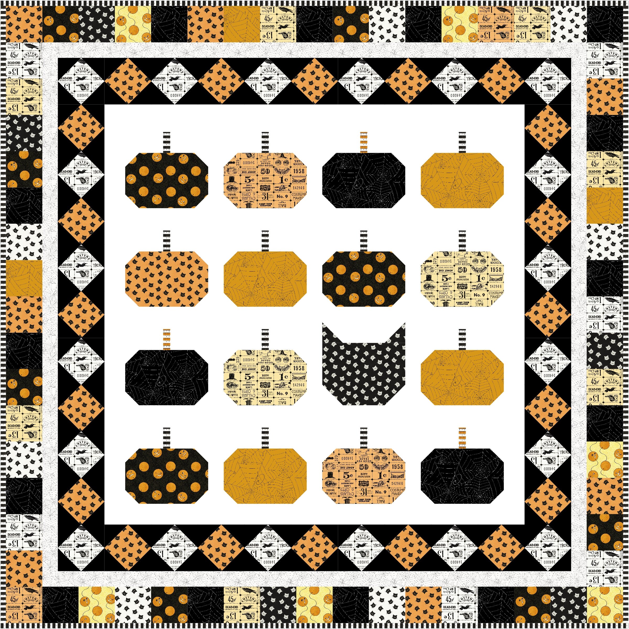 Boo Bash Quilt By Lindsey Weight Of Primrose Cottage Quilts Etsy 日本