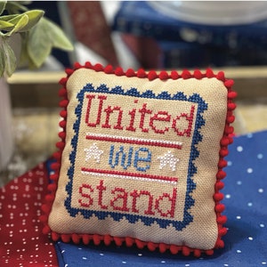 United We Stand Cross Stitch by Lindsey Weight of Primrose Cottage Stitches Patriotic PAPER Pattern PCS-078 image 2