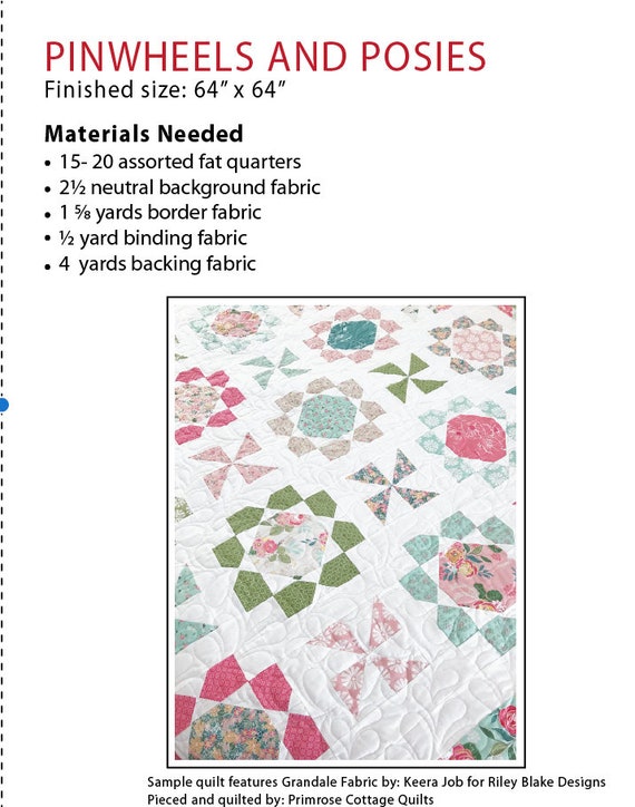 pinwheels and posies quilt pattern