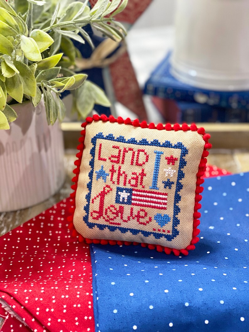 Land That I Love Cross Stitch by Lindsey Weight of Primrose - Etsy