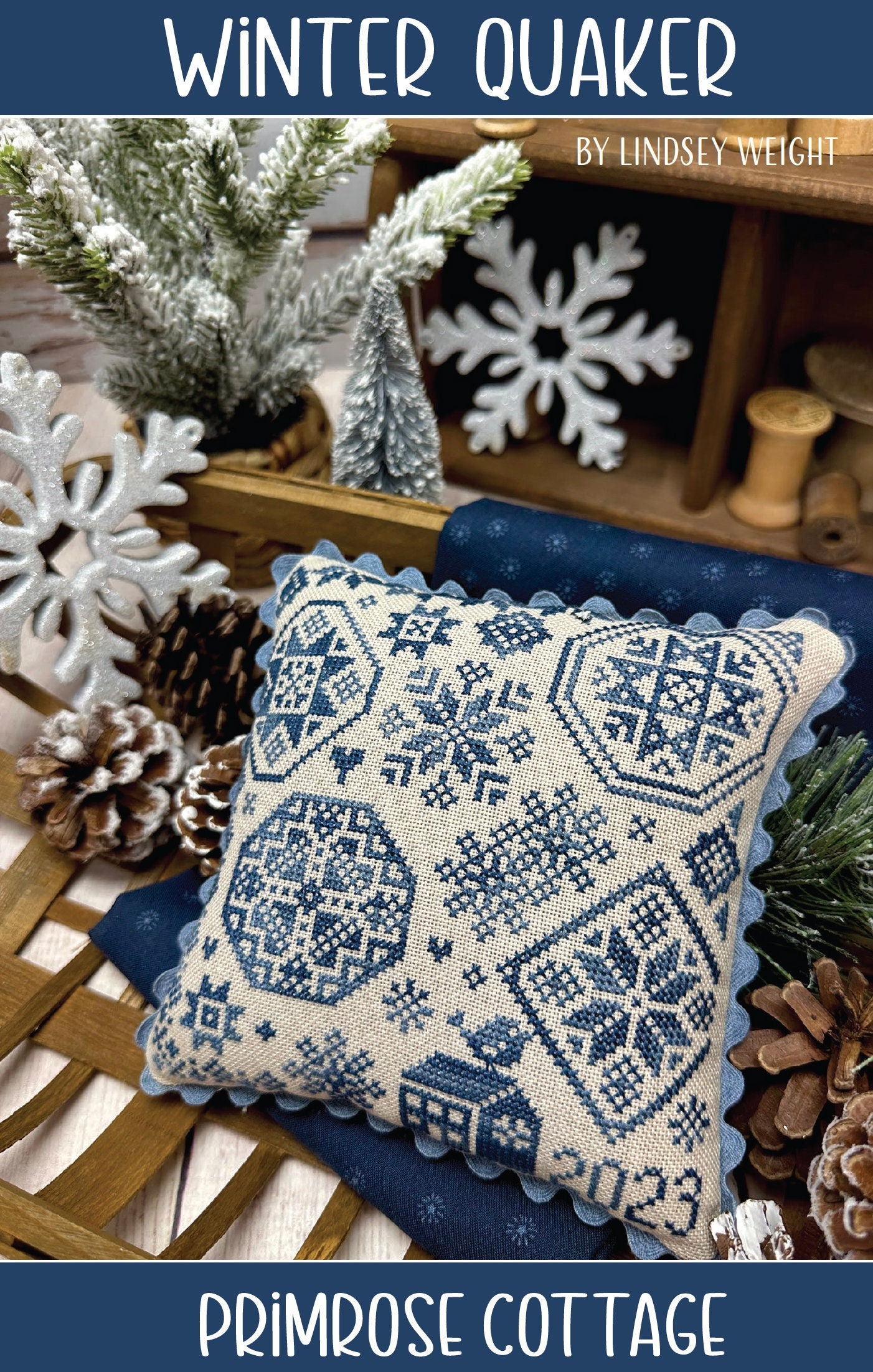 Winter Cottage Cross Stitch Pattern