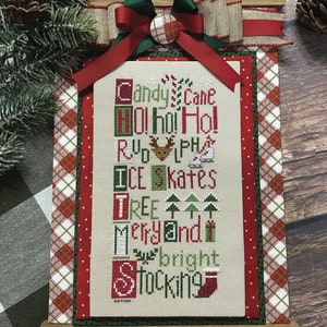 Christmas Letters  by Lindsey Weight of Primrose Cottage Stitches - PDF Pattern