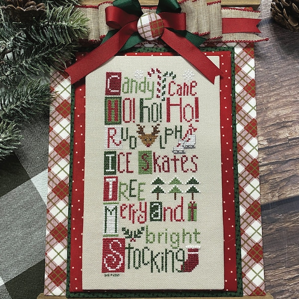 Christmas Letters  by Lindsey Weight of Primrose Cottage Stitches - PDF Pattern