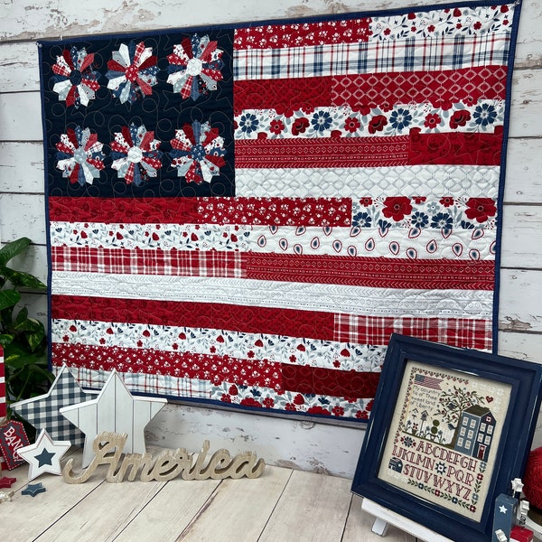 American Beauty Flag Panel Quilt Kit by Dani Mogstad for Riley Blake QK-070