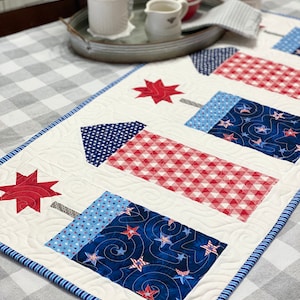 Firework Frenzy Table Runner Pattern - PDF Pattern