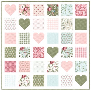 Heart to Heart Table Topper Kit using Love Struck by Lella Boutique - QK-046