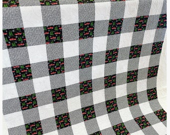 Gingham Patchwork Quilt Pattern - Six Size Options PDF Download