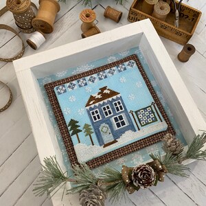 Winter House Cross Stitch by Lindsey Weight of Primrose Cottage Stitches PDF Pattern image 2