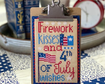 Firework Kisses by Lindsey Weight of Primrose Cottage - Patriotic - PDF Pattern