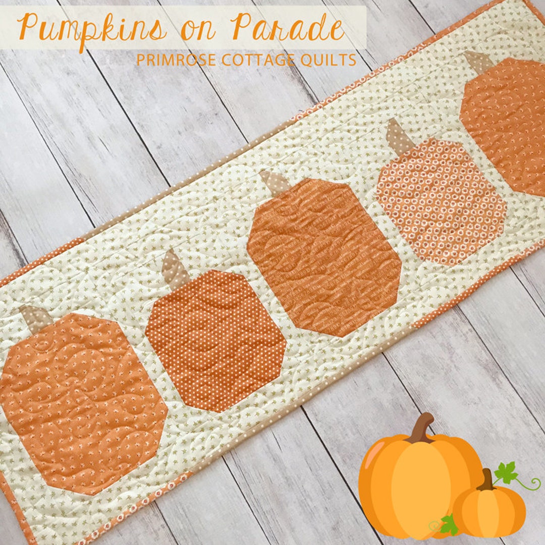 Pumpkin Table Runner PDF Pattern Etsy