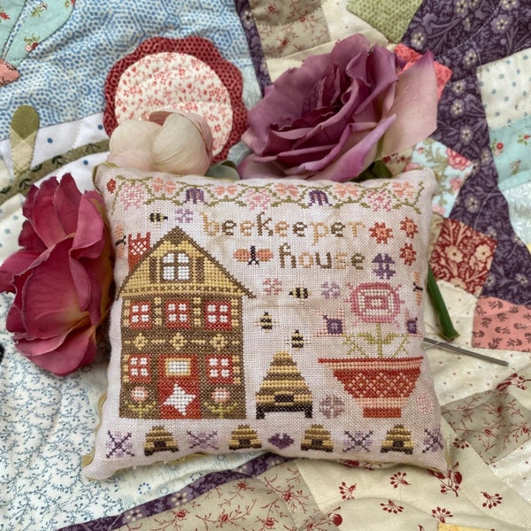 Beekeeper House - Wisteria Lane Series Cross Stitch by Pansy Patch Quilts and Stitchery - Paper Pattern