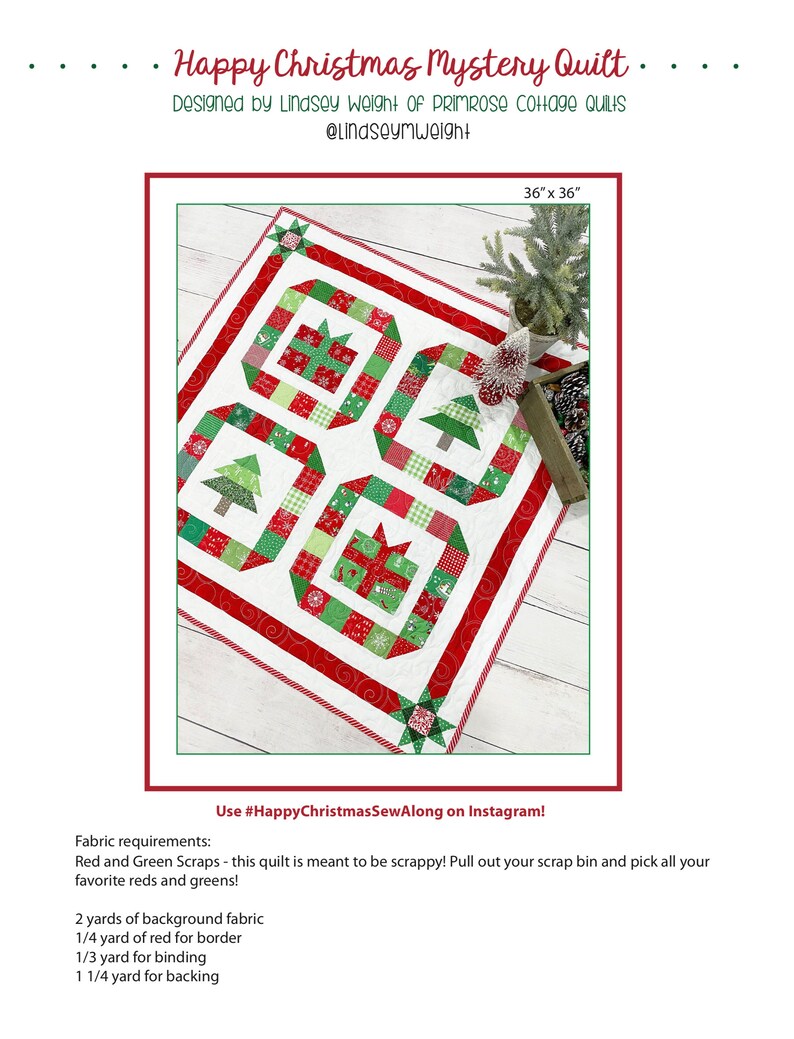Happy Christmas - PDF Pattern - Etsy