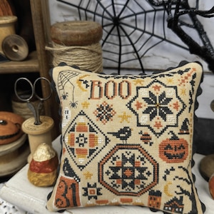 Halloween Quaker Korsstygn av Lindsey Primrose Cottages vikt - PDF-mönster