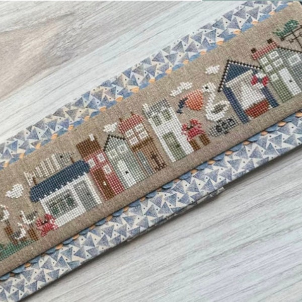 Seaside Tiny Town Cross Stitch by Heart in Hand - Paper Pattern