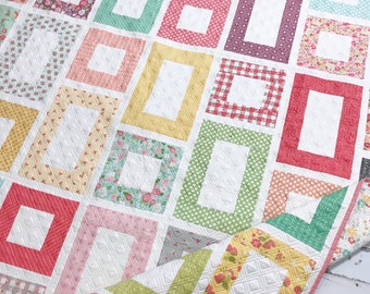 Framed Quilt by Lindsey Weight of Primrose Cottage Quilts - PAPER Pattern PCQ-011