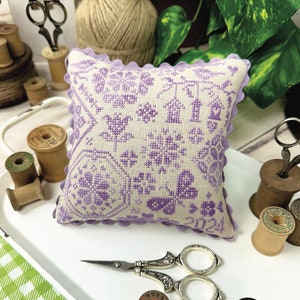 Spring Quaker Cross Stitch by Lindsey Weight of Primrose Cottage - PDF Pattern