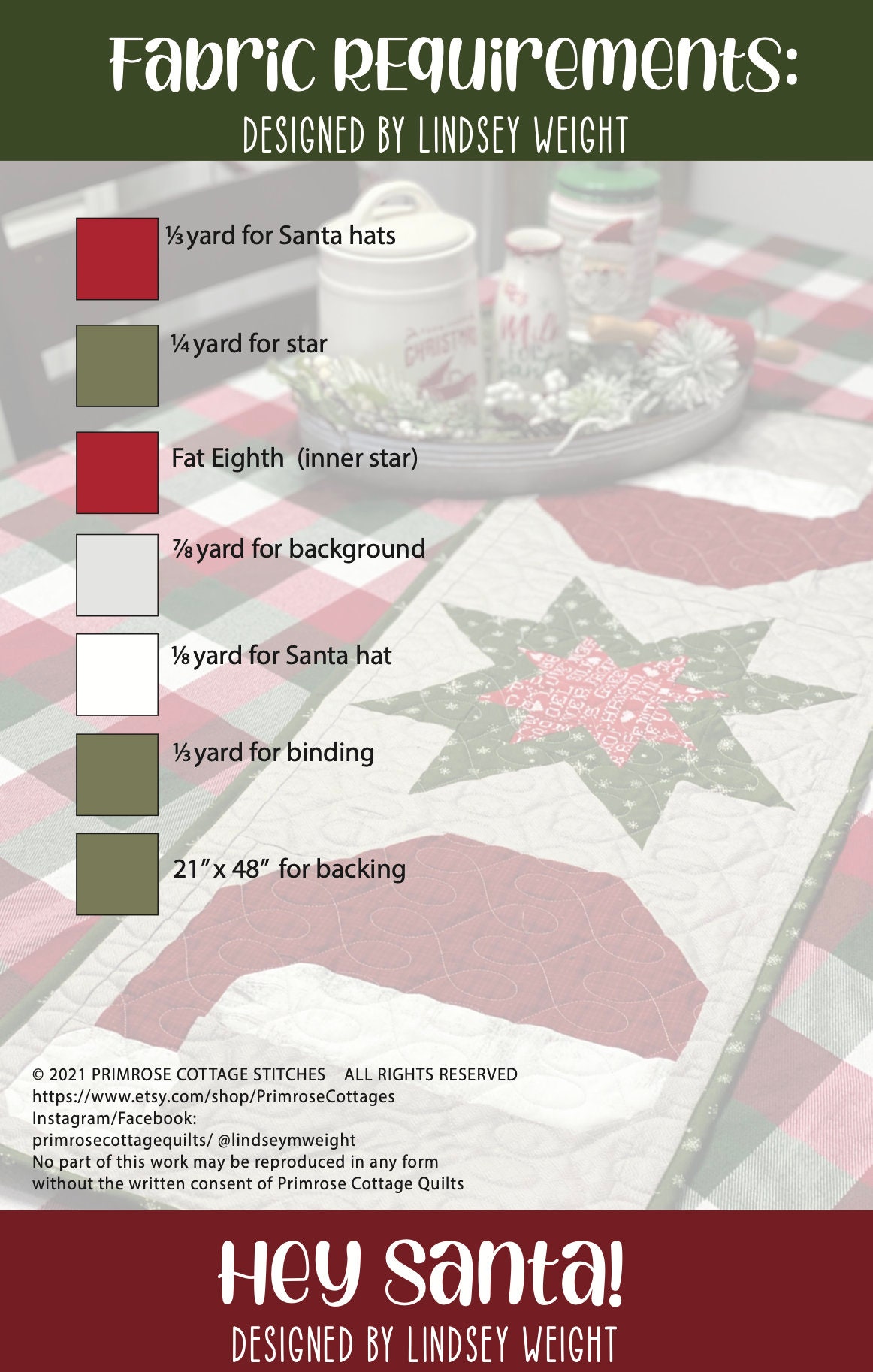 とのちゃんのママA728高級‼️ひな祭り‼️袋帯テーブルランナー2m Hey Santa! Table Runner PDF Pattern - Etsy