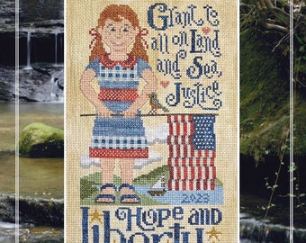 American Dream Cross Stitch by Silver Creek Samplers - Paper Pattern