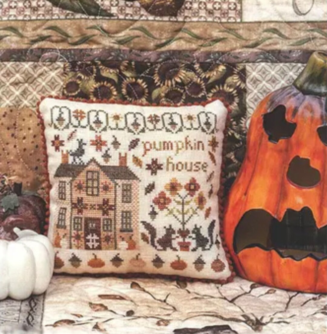 Pumpkin House the Houses on Pumpkin Lane Cross Stitch by Pansy Patch